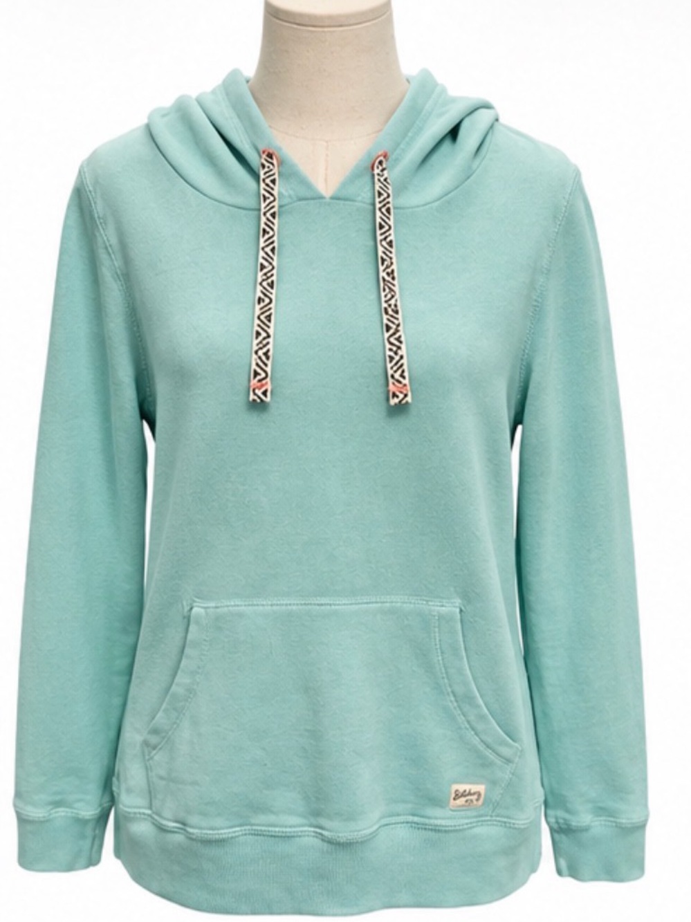 Billabong Mint Aqua Pullover Hoodie Size Large Cotton Blend Kangaroo Pocket